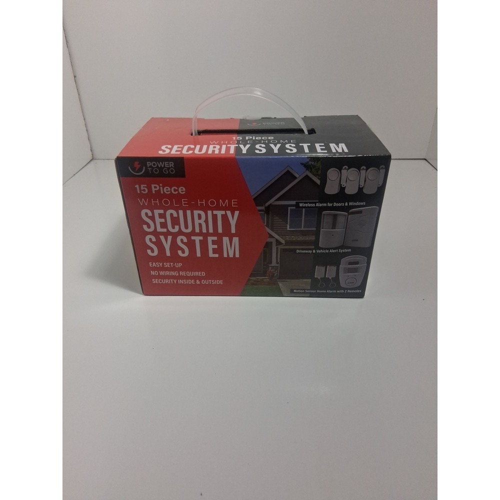 Power To Go 15 Piece Whole-Home Security System Motion Activated Protection NIB